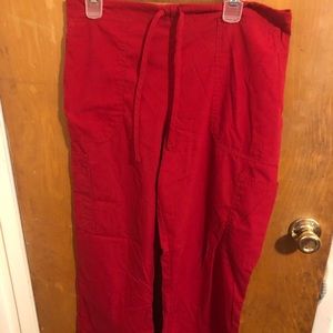 Red scrub star pants